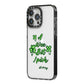 Wee Bit Irish Personalised iPhone 14 Pro Max Black Impact Case Side Angle on Silver phone