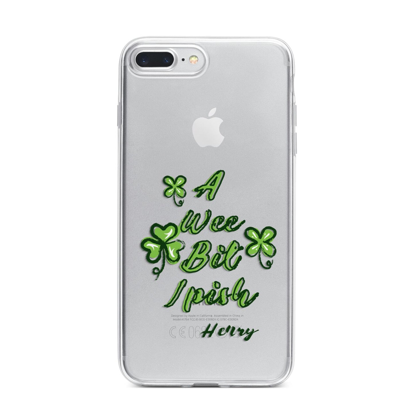 Wee Bit Irish Personalised iPhone 7 Plus Bumper Case on Silver iPhone