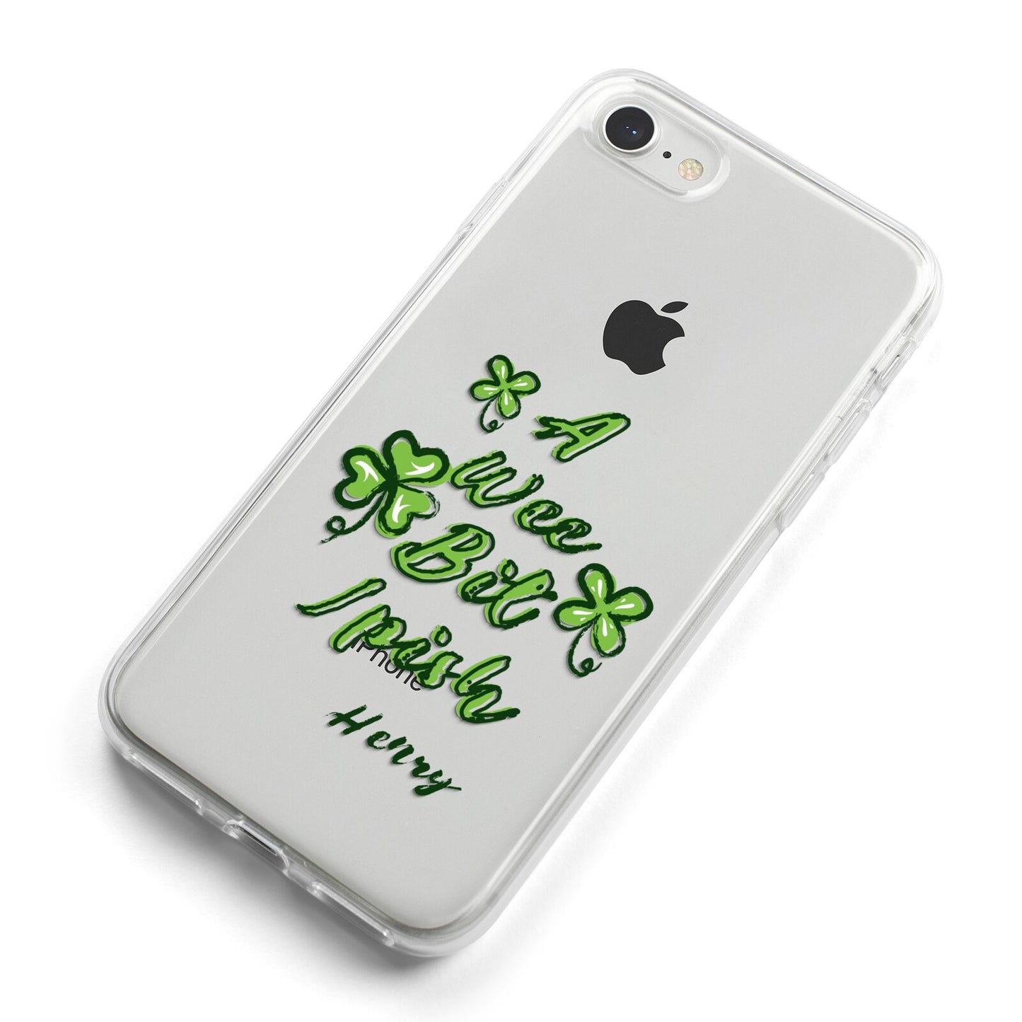 Wee Bit Irish Personalised iPhone 8 Bumper Case on Silver iPhone Alternative Image