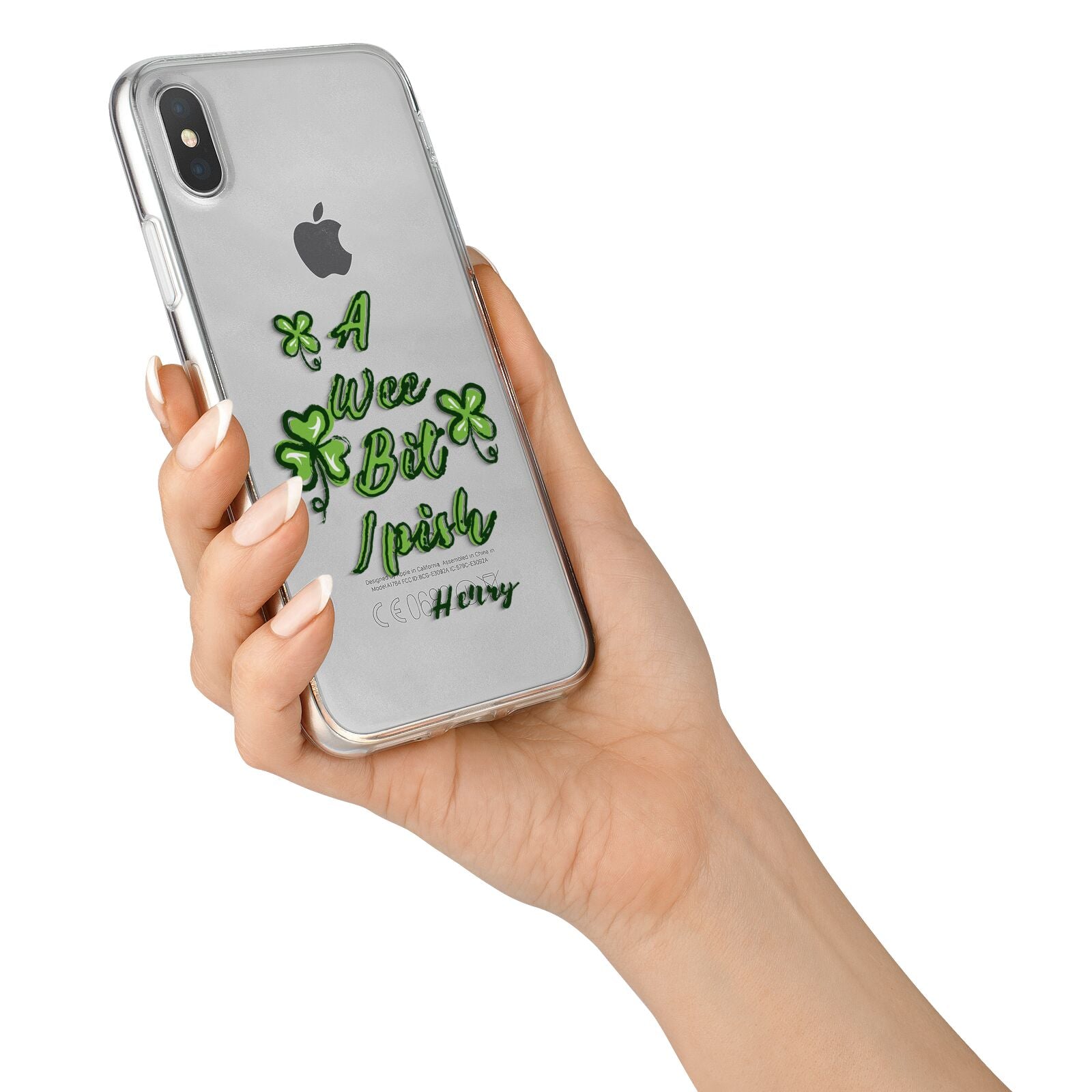 Wee Bit Irish Personalised iPhone X Bumper Case on Silver iPhone Alternative Image 2