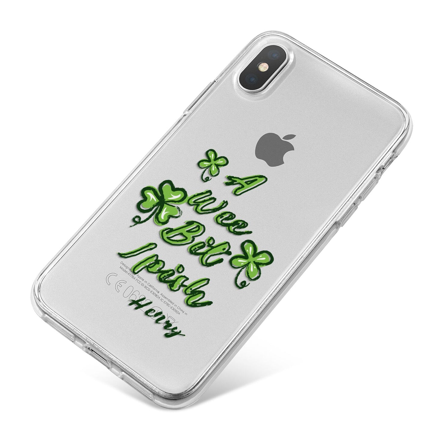 Wee Bit Irish Personalised iPhone X Bumper Case on Silver iPhone
