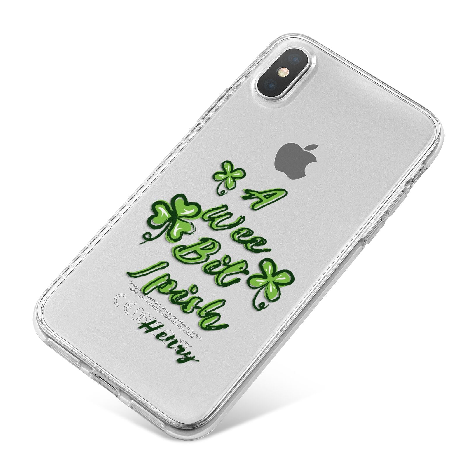 Wee Bit Irish Personalised iPhone X Bumper Case on Silver iPhone