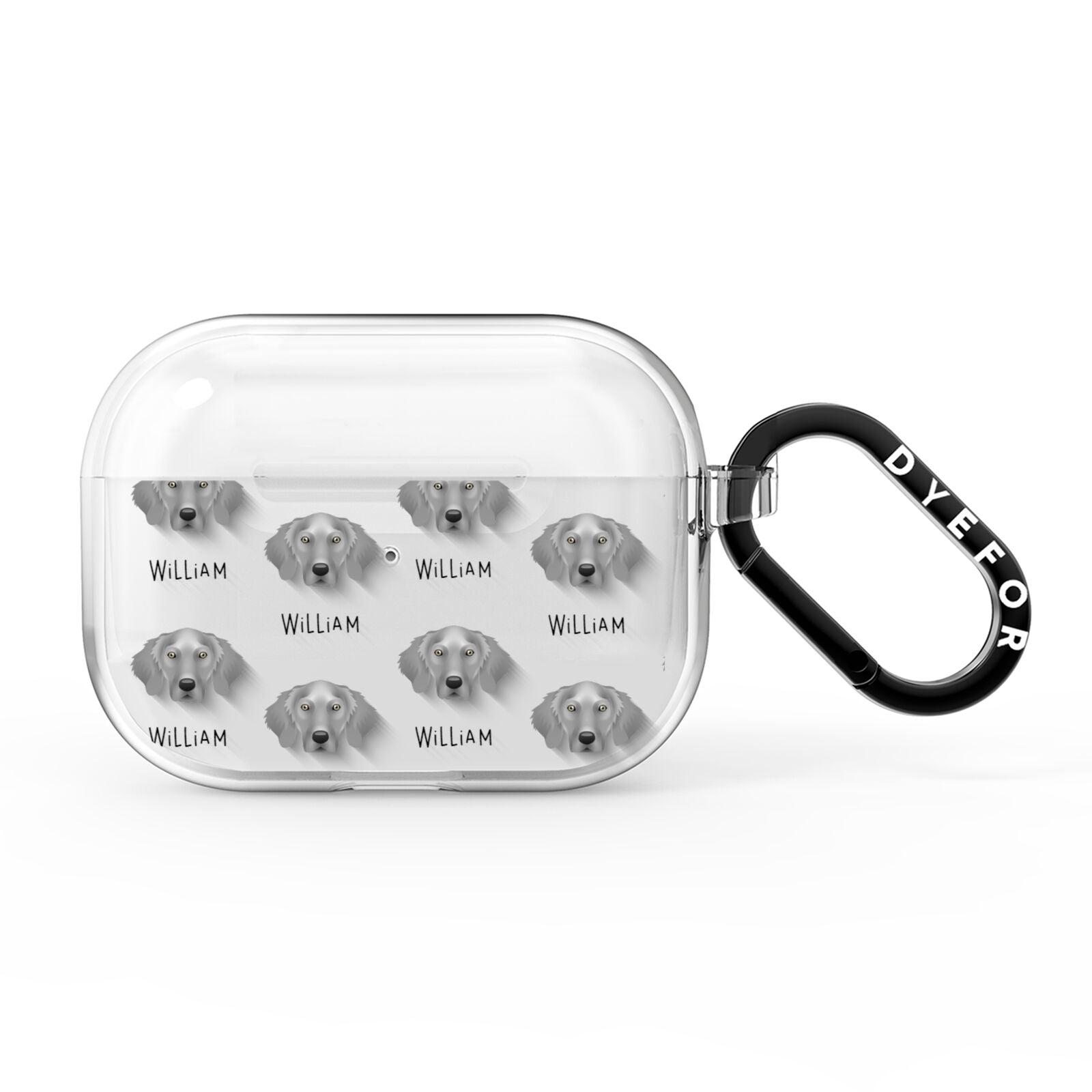 Weimaraner Icon with Name AirPods Pro Clear Case