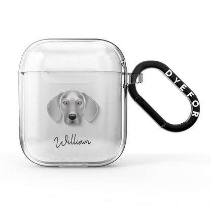Weimaraner Personalised AirPods Clear Case