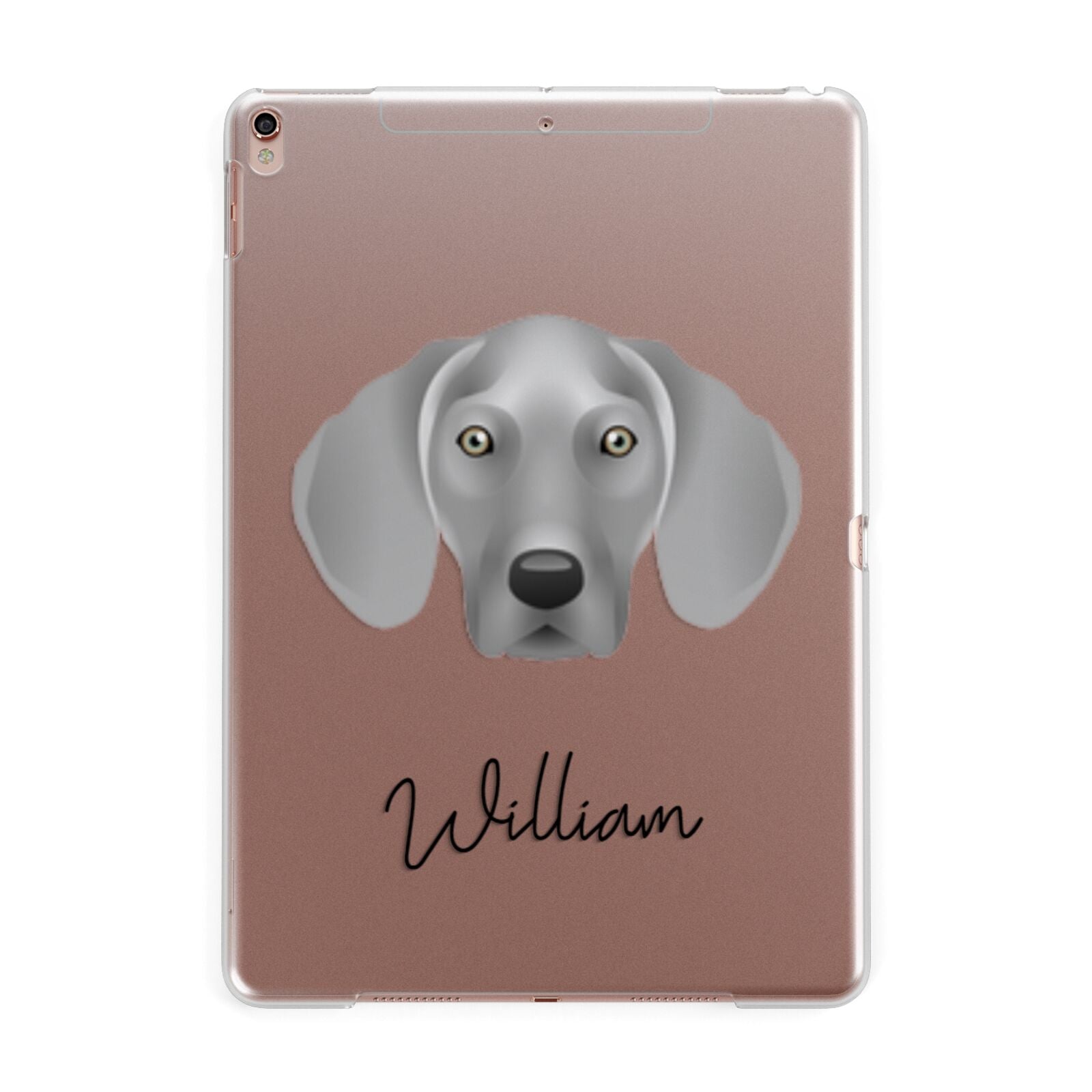 Weimaraner Personalised Apple iPad Rose Gold Case