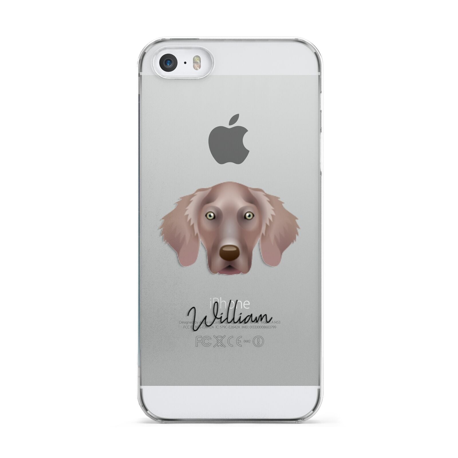 Weimaraner Personalised Apple iPhone 5 Case