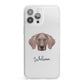 Weimaraner Personalised iPhone 13 Pro Max Clear Bumper Case