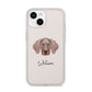 Weimaraner Personalised iPhone 14 Clear Tough Case Starlight