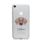 Weimaraner Personalised iPhone 7 Bumper Case on Silver iPhone