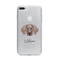 Weimaraner Personalised iPhone 7 Plus Bumper Case on Silver iPhone