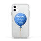 Welcome Baby Boy Balloon Apple iPhone 11 in White with White Impact Case