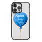 Welcome Baby Boy Balloon iPhone 14 Pro Max Black Impact Case on Silver phone