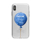 Welcome Baby Boy Balloon iPhone X Bumper Case on Silver iPhone Alternative Image 1