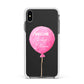 Welcome Baby Girl Balloon Apple iPhone Xs Max Impact Case White Edge on Black Phone