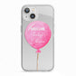 Welcome Baby Girl Balloon iPhone 13 TPU Impact Case with White Edges