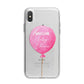 Welcome Baby Girl Balloon iPhone X Bumper Case on Silver iPhone Alternative Image 1