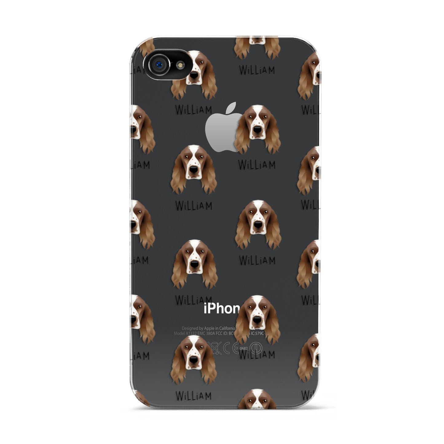 Welsh Springer Spaniel Icon with Name Apple iPhone 4s Case