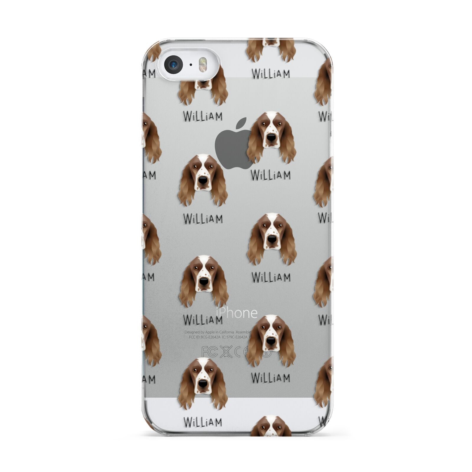 Welsh Springer Spaniel Icon with Name Apple iPhone 5 Case