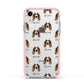 Welsh Springer Spaniel Icon with Name Apple iPhone XR Impact Case Pink Edge on Silver Phone