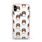 Welsh Springer Spaniel Icon with Name Apple iPhone Xs Impact Case Pink Edge on Silver Phone