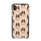 Welsh Springer Spaniel Icon with Name Apple iPhone Xs Max Impact Case Black Edge on Gold Phone
