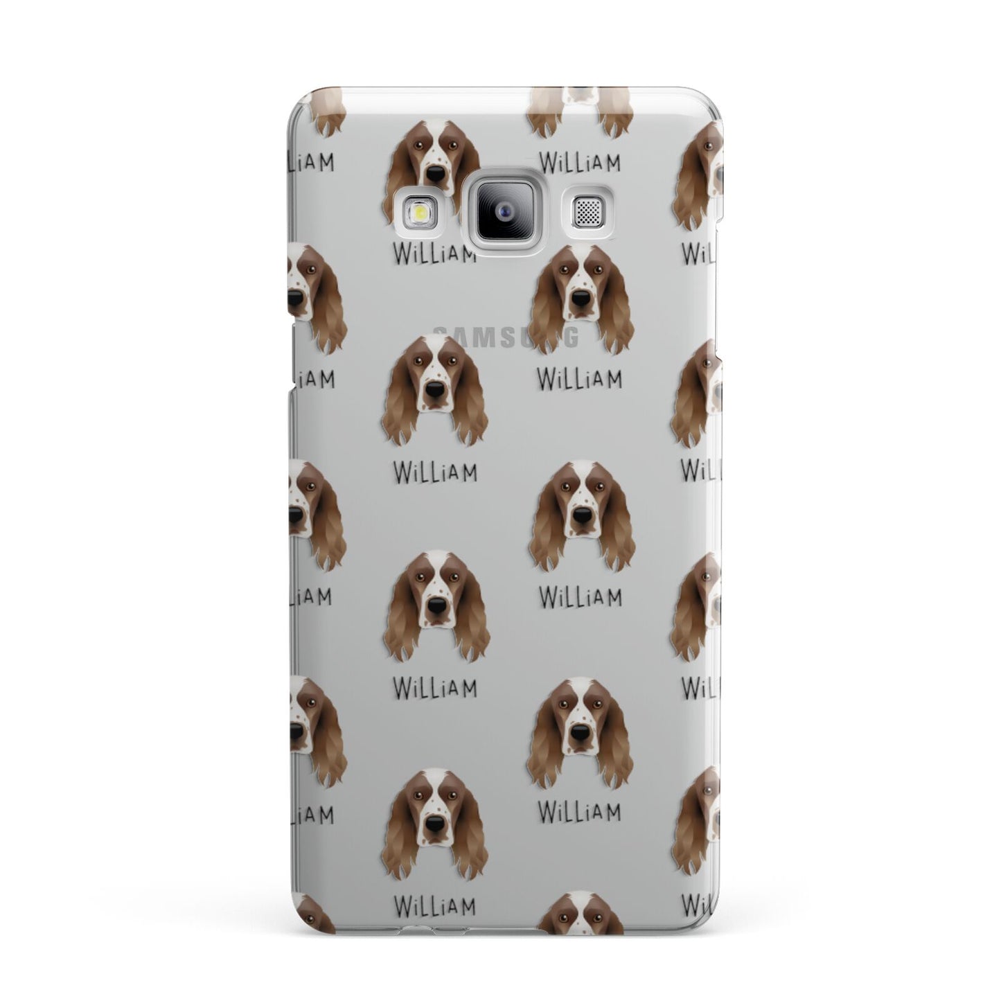 Welsh Springer Spaniel Icon with Name Samsung Galaxy A7 2015 Case