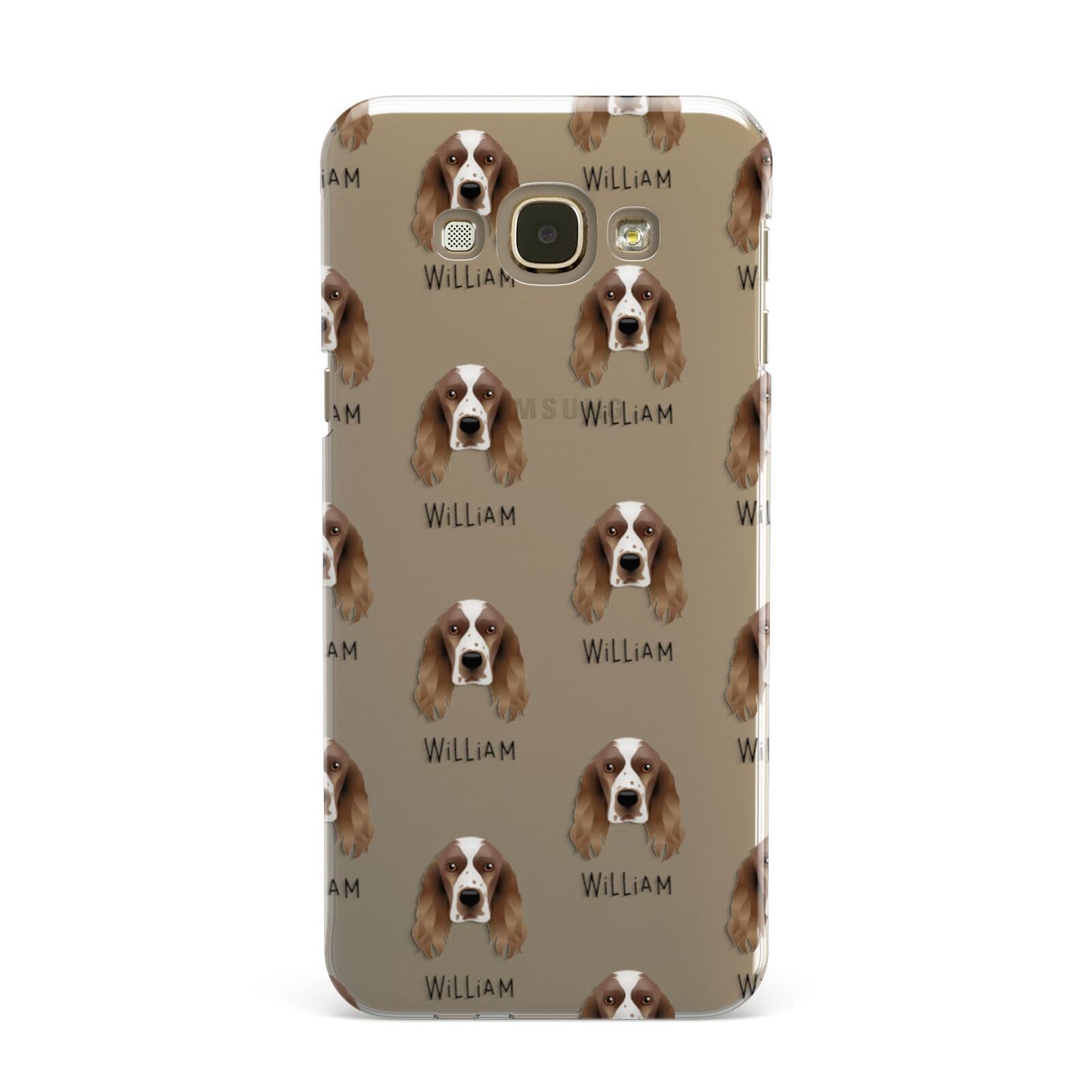 Welsh Springer Spaniel Icon with Name Samsung Galaxy A8 Case