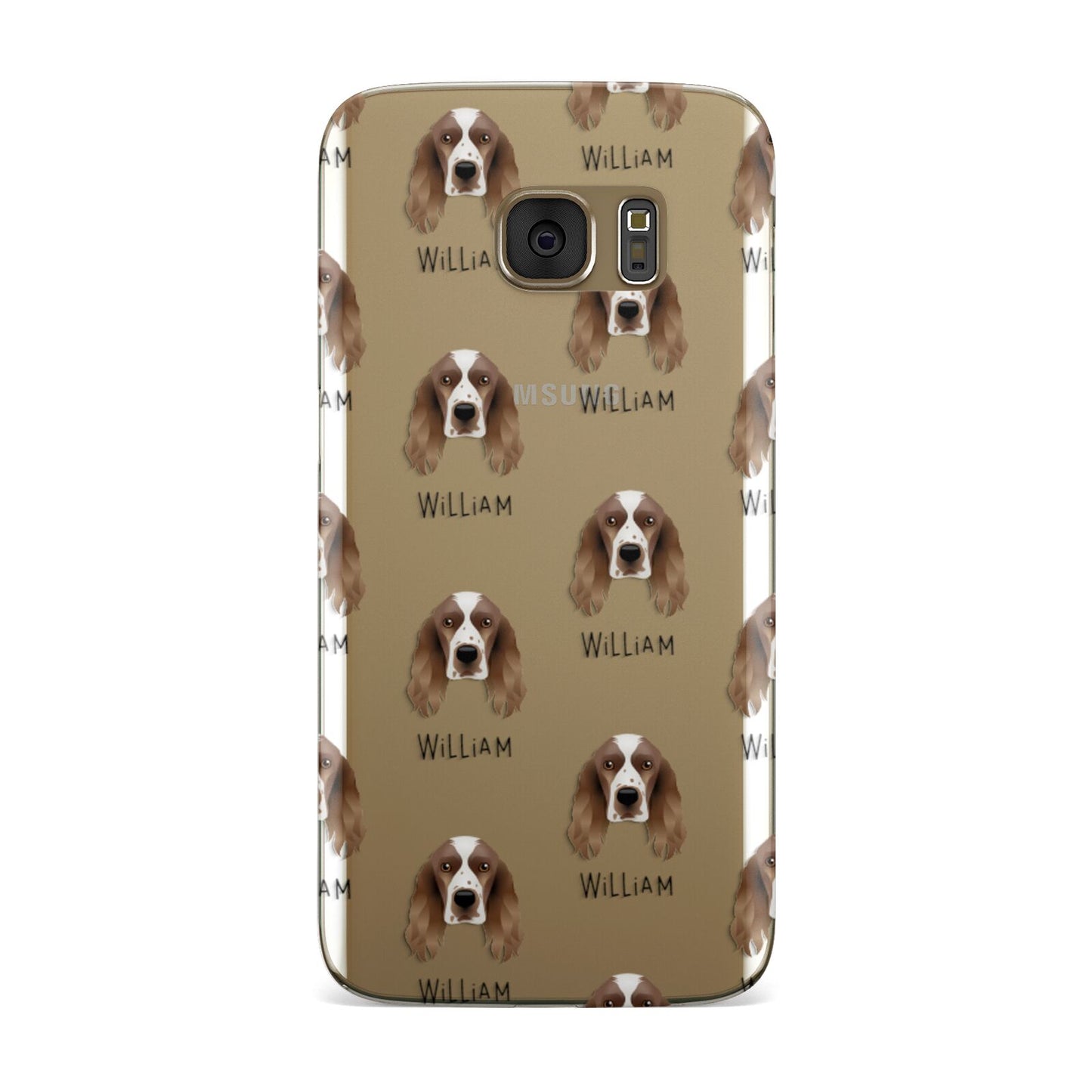 Welsh Springer Spaniel Icon with Name Samsung Galaxy Case