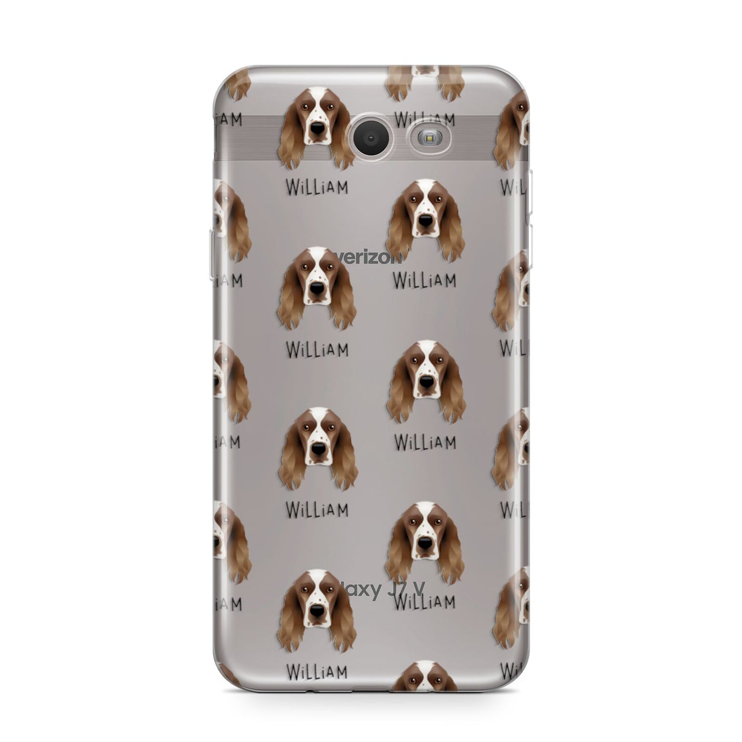 Welsh Springer Spaniel Icon with Name Samsung Galaxy J7 2017 Case