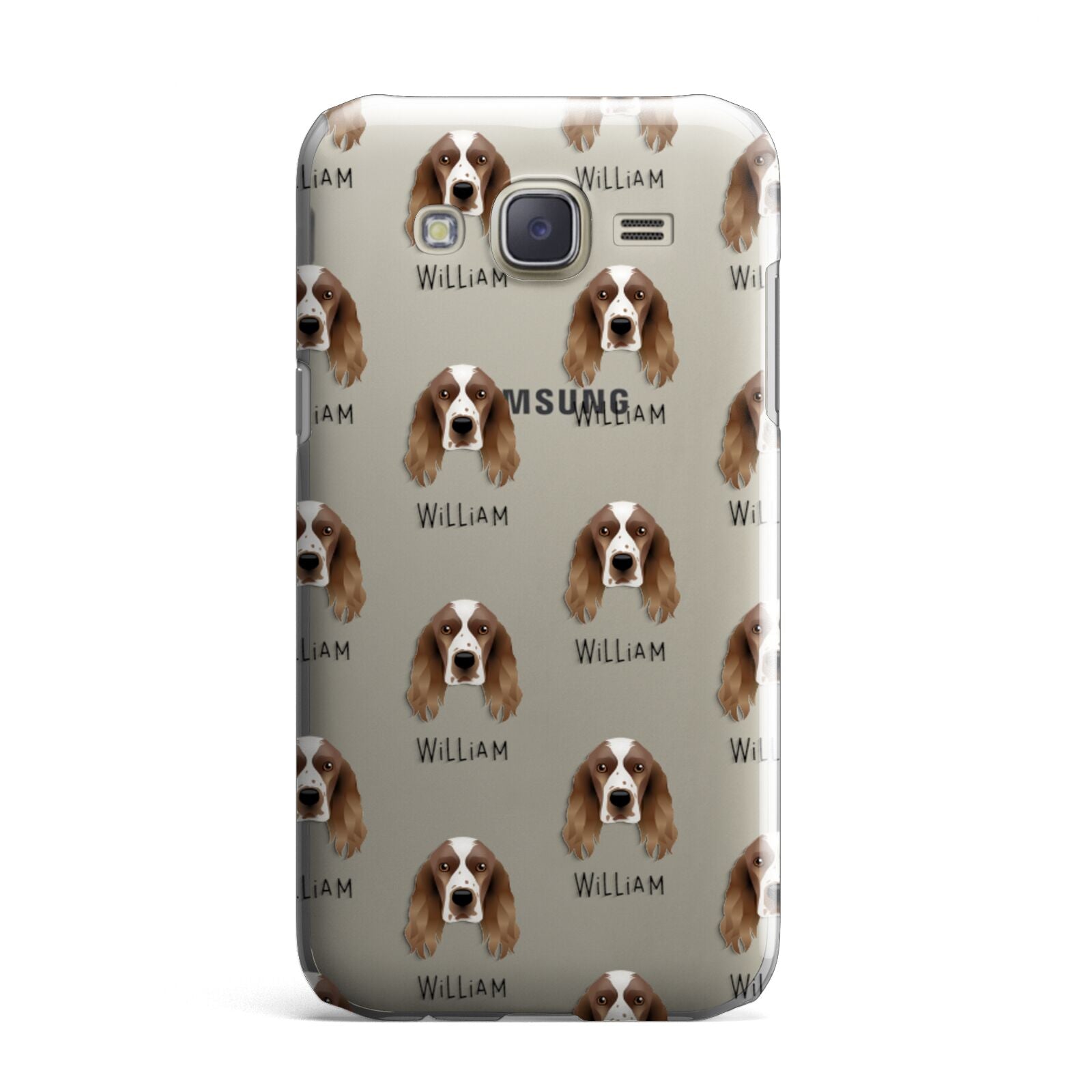 Welsh Springer Spaniel Icon with Name Samsung Galaxy J7 Case