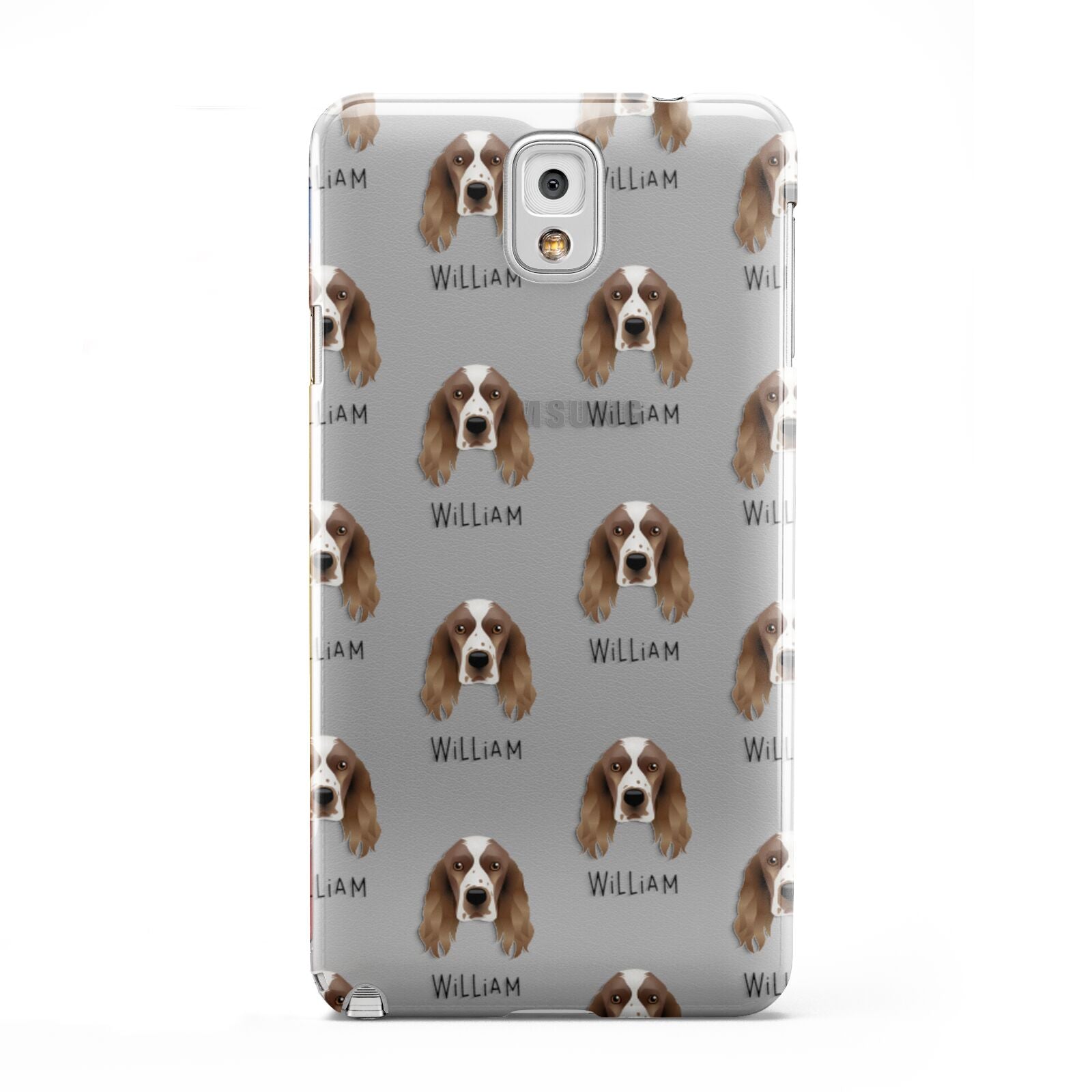 Welsh Springer Spaniel Icon with Name Samsung Galaxy Note 3 Case