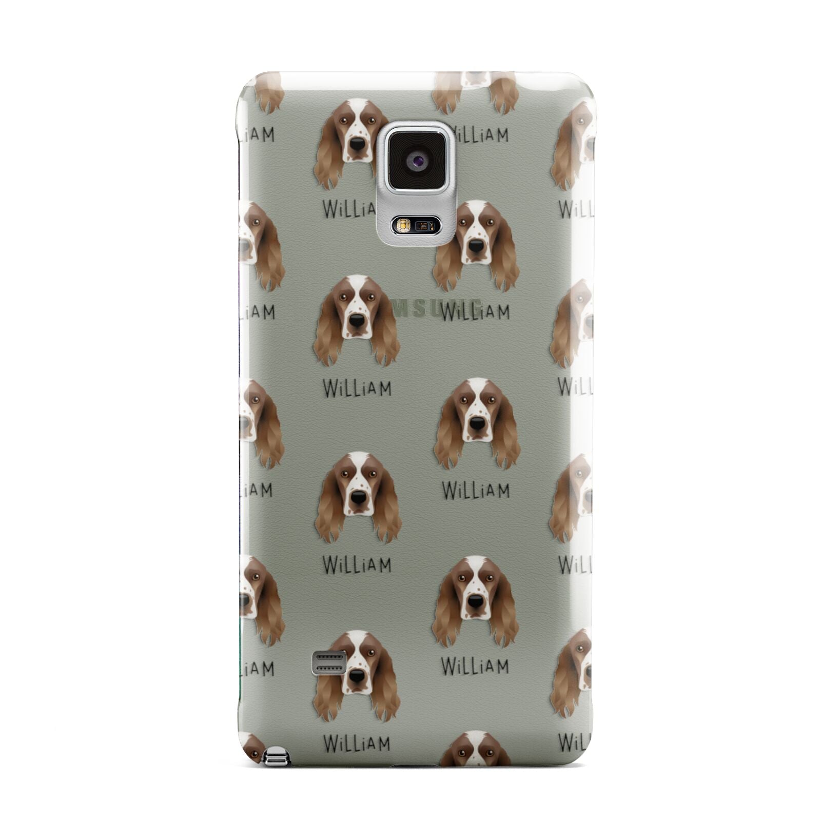 Welsh Springer Spaniel Icon with Name Samsung Galaxy Note 4 Case