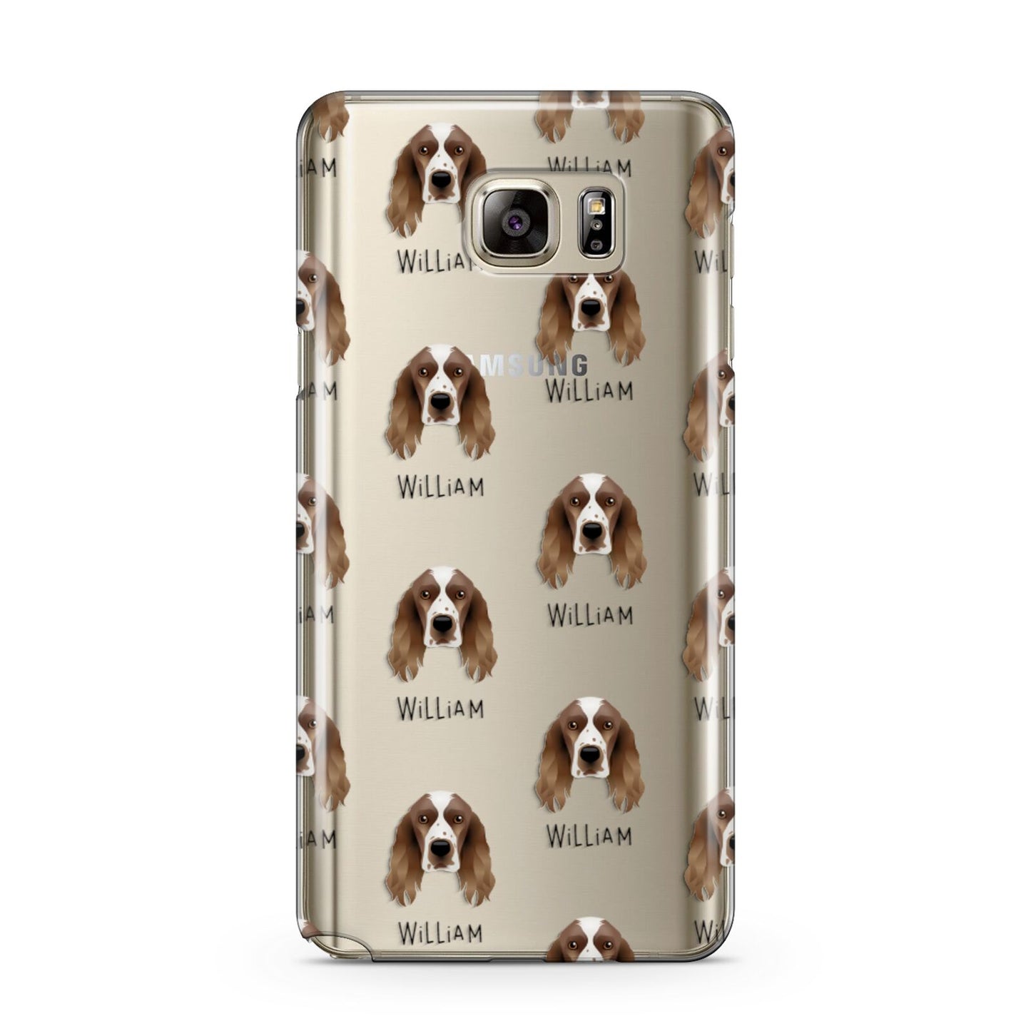 Welsh Springer Spaniel Icon with Name Samsung Galaxy Note 5 Case