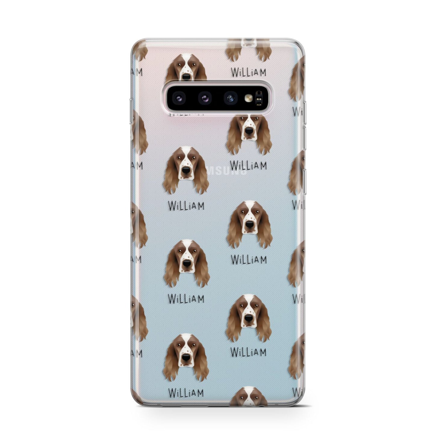 Welsh Springer Spaniel Icon with Name Samsung Galaxy S10 Case