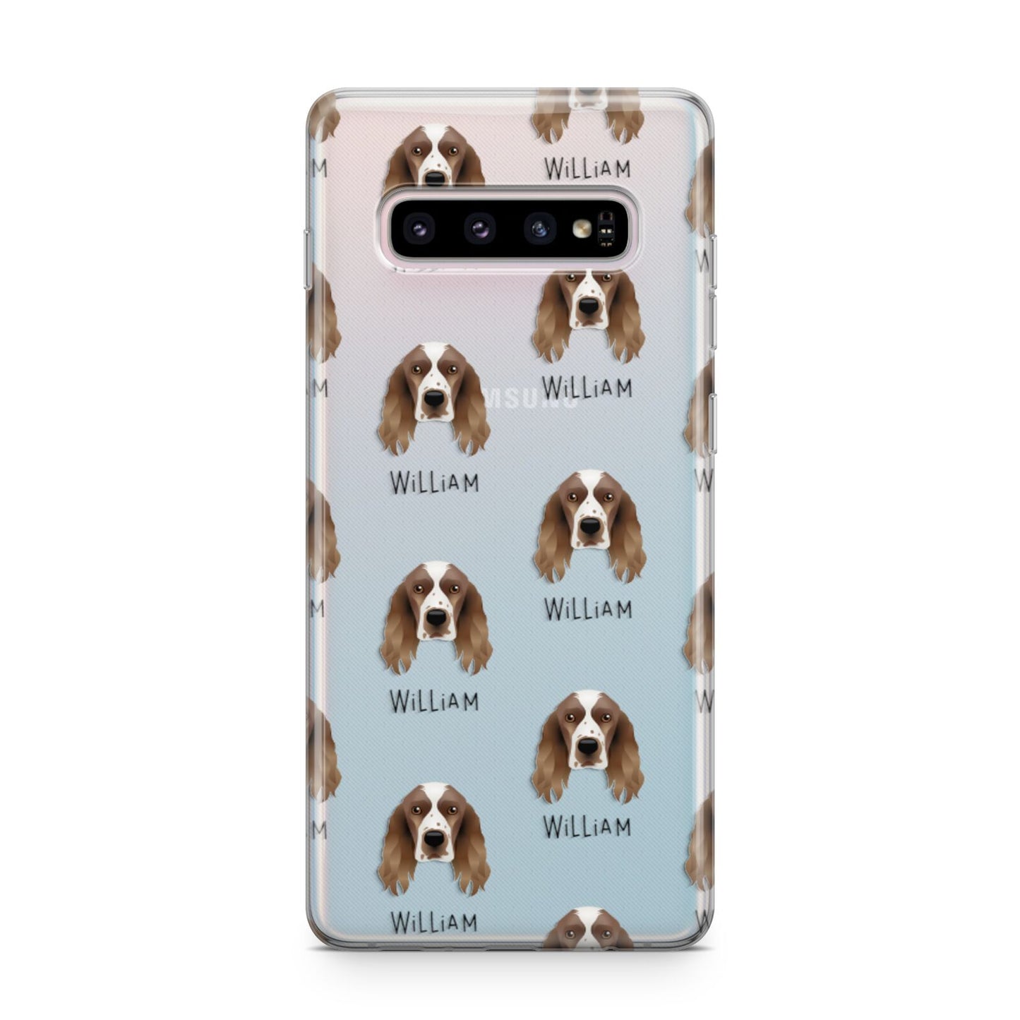 Welsh Springer Spaniel Icon with Name Samsung Galaxy S10 Plus Case