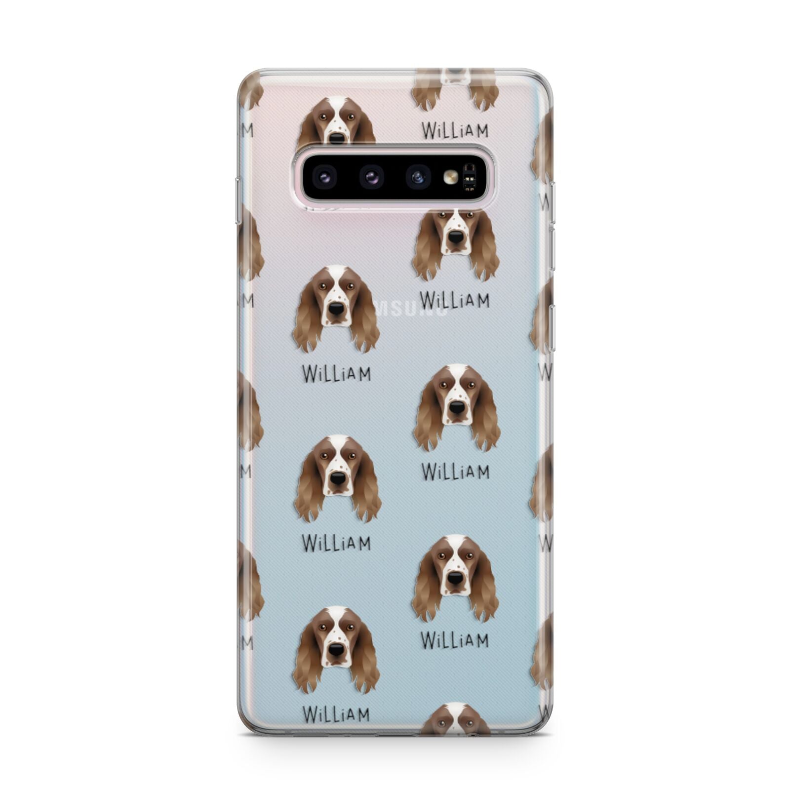 Welsh Springer Spaniel Icon with Name Samsung Galaxy S10 Plus Case