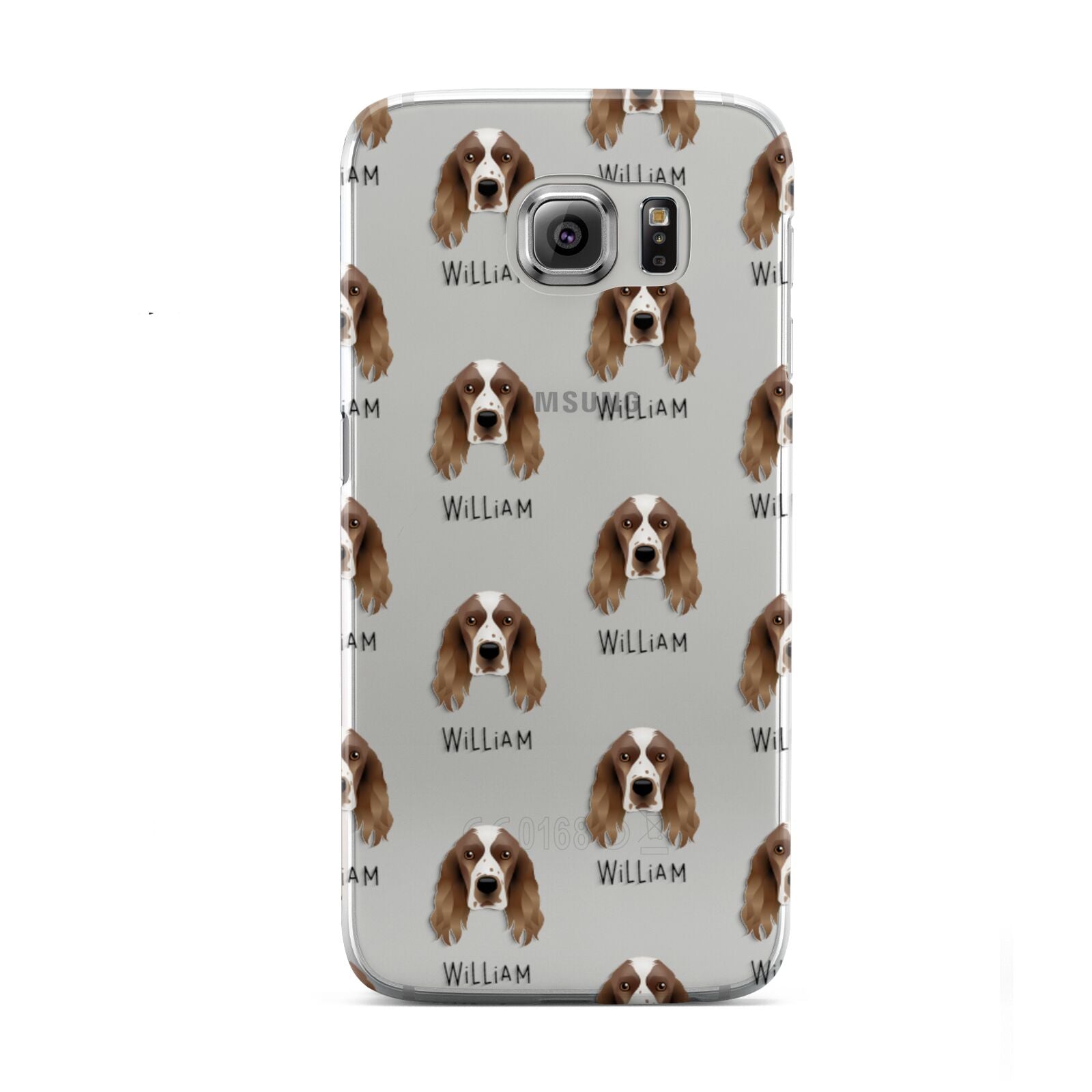 Welsh Springer Spaniel Icon with Name Samsung Galaxy S6 Case