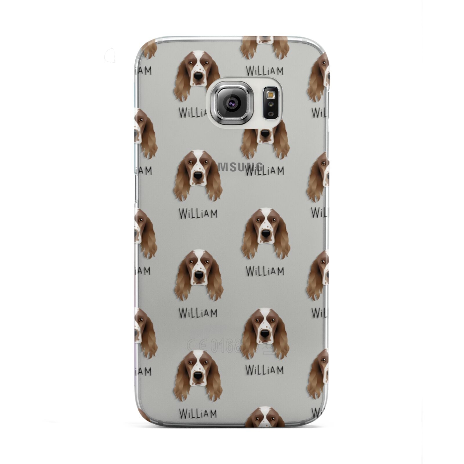 Welsh Springer Spaniel Icon with Name Samsung Galaxy S6 Edge Case