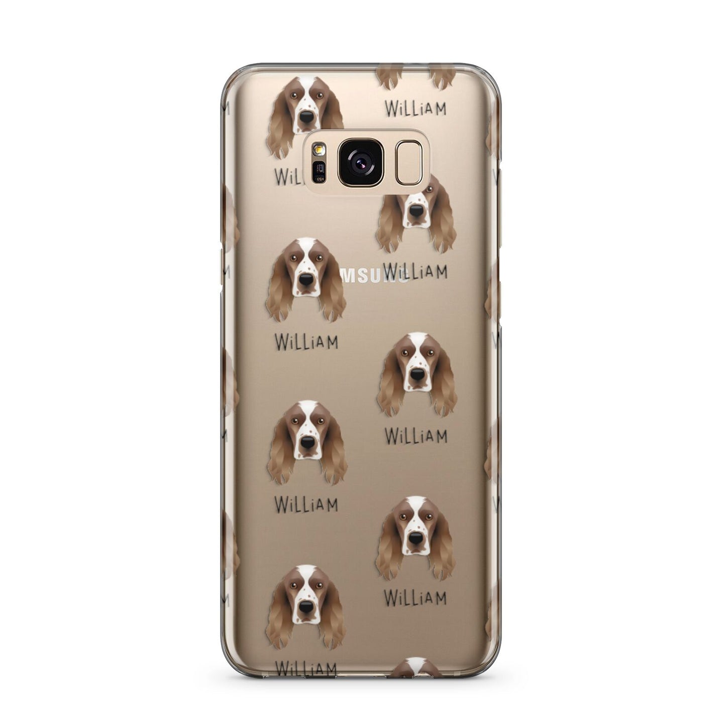 Welsh Springer Spaniel Icon with Name Samsung Galaxy S8 Plus Case