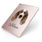 Welsh Springer Spaniel Personalised Apple iPad Case on Rose Gold iPad Side View