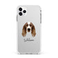 Welsh Springer Spaniel Personalised Apple iPhone 11 Pro Max in Silver with White Impact Case