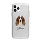 Welsh Springer Spaniel Personalised Apple iPhone 11 Pro in Silver with Bumper Case