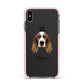 Welsh Springer Spaniel Personalised Apple iPhone Xs Max Impact Case Pink Edge on Black Phone