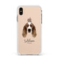 Welsh Springer Spaniel Personalised Apple iPhone Xs Max Impact Case White Edge on Gold Phone