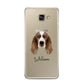 Welsh Springer Spaniel Personalised Samsung Galaxy A3 2016 Case on gold phone