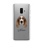Welsh Springer Spaniel Personalised Samsung Galaxy S9 Plus Case on Silver phone