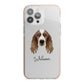 Welsh Springer Spaniel Personalised iPhone 13 Pro Max TPU Impact Case with Pink Edges