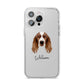 Welsh Springer Spaniel Personalised iPhone 14 Pro Max Clear Tough Case Silver
