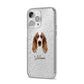 Welsh Springer Spaniel Personalised iPhone 14 Pro Max Glitter Tough Case Silver Angled Image