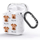 Welsh Terrier Icon with Name AirPods Glitter Case Side Image